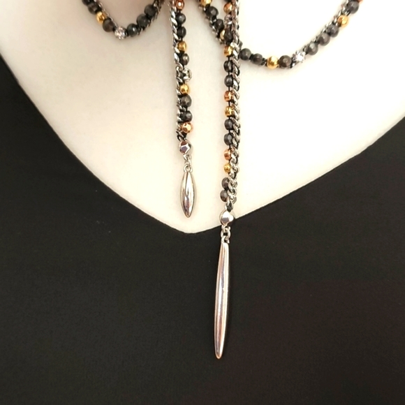 Knot Stone Chain Necklace - Picture 6 of 7